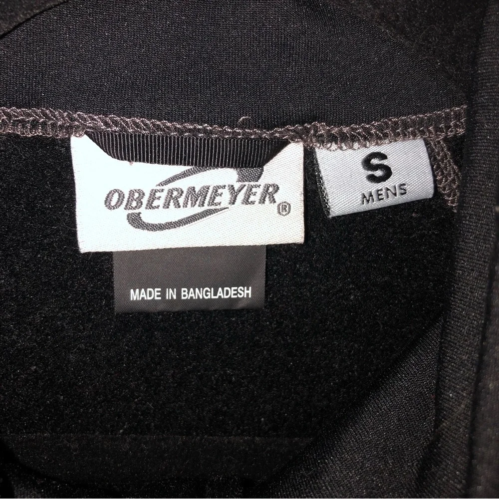 Obermeyer Mens Size Small Quarter Zip Long Sleeve Pullover Shirt Athletic Black